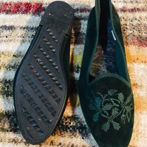 Velvet Green Loafers